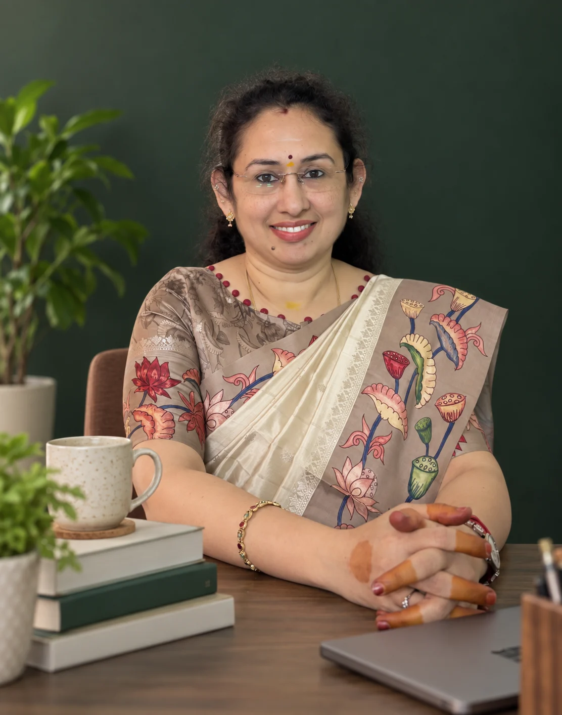 Dietitian Pradeepa in her consulting room